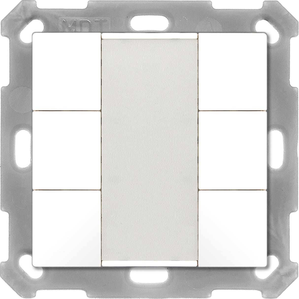 MDT Taster 6-fach 55mm,UP,reinweiss glz. BE-TA5506.G2
