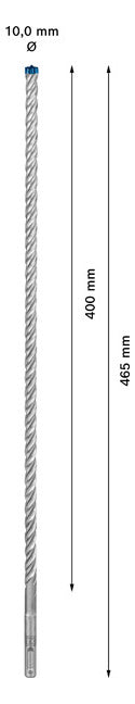 BOSCH-EW Hammerbohrer 10mm SDSplus SDS plus-7X 1pc 400/465mm f.Beton