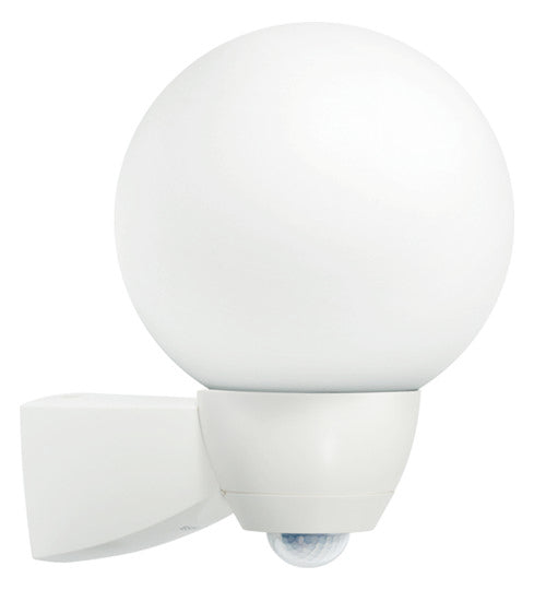 ESYLUX Sensorleuchte 77W HV ws mt E27 AL P Garda 130 weiß IP44 Gl_opal
