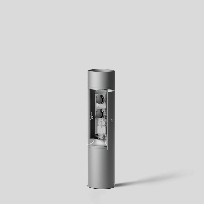 BEGA Steckdosensäule Metall si 2Steckd 99626A 815x190x190mm IP65