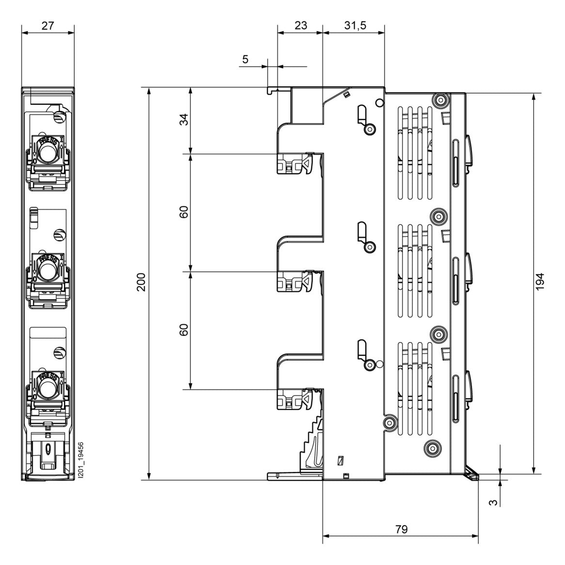 SIEMENS D0-Lasttrennschalter D02 3p 400V 5SG7234-2 63A
