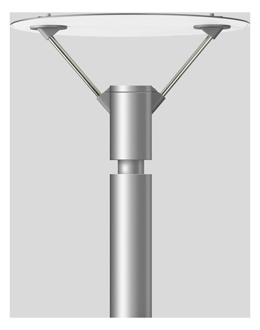 BEGA LED-Aufsatzleuchte 39,7W 76mm 3000K 77208K3 3131lm si Konv Alu Gl_opal IP65