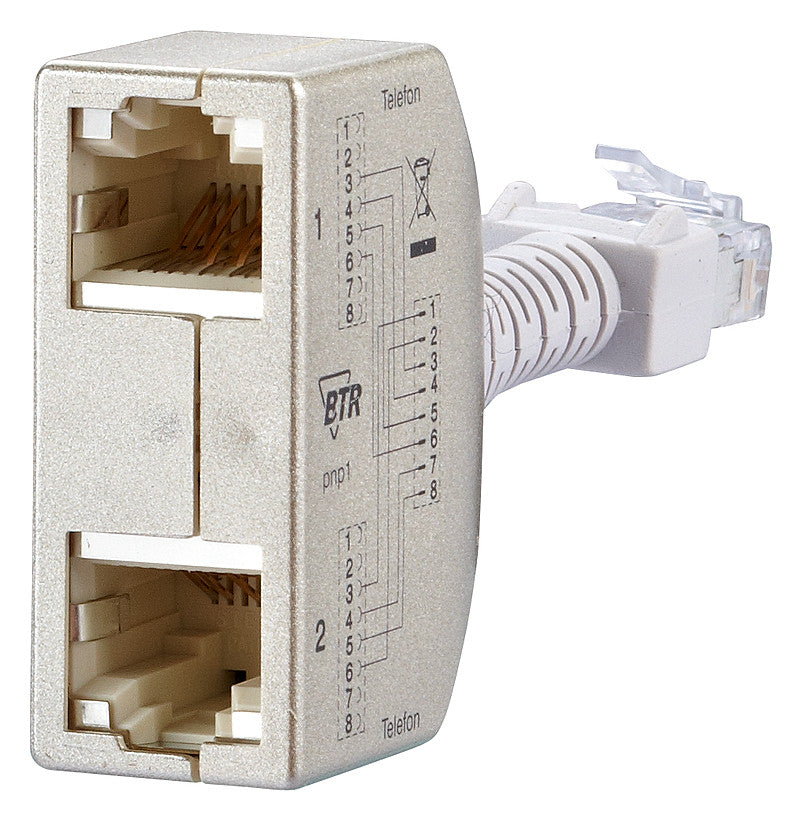 METZ CONNECT Cablesharing Adapter Cat5E 130548-01-E ISDN/T-Ring/Telefon RJ45