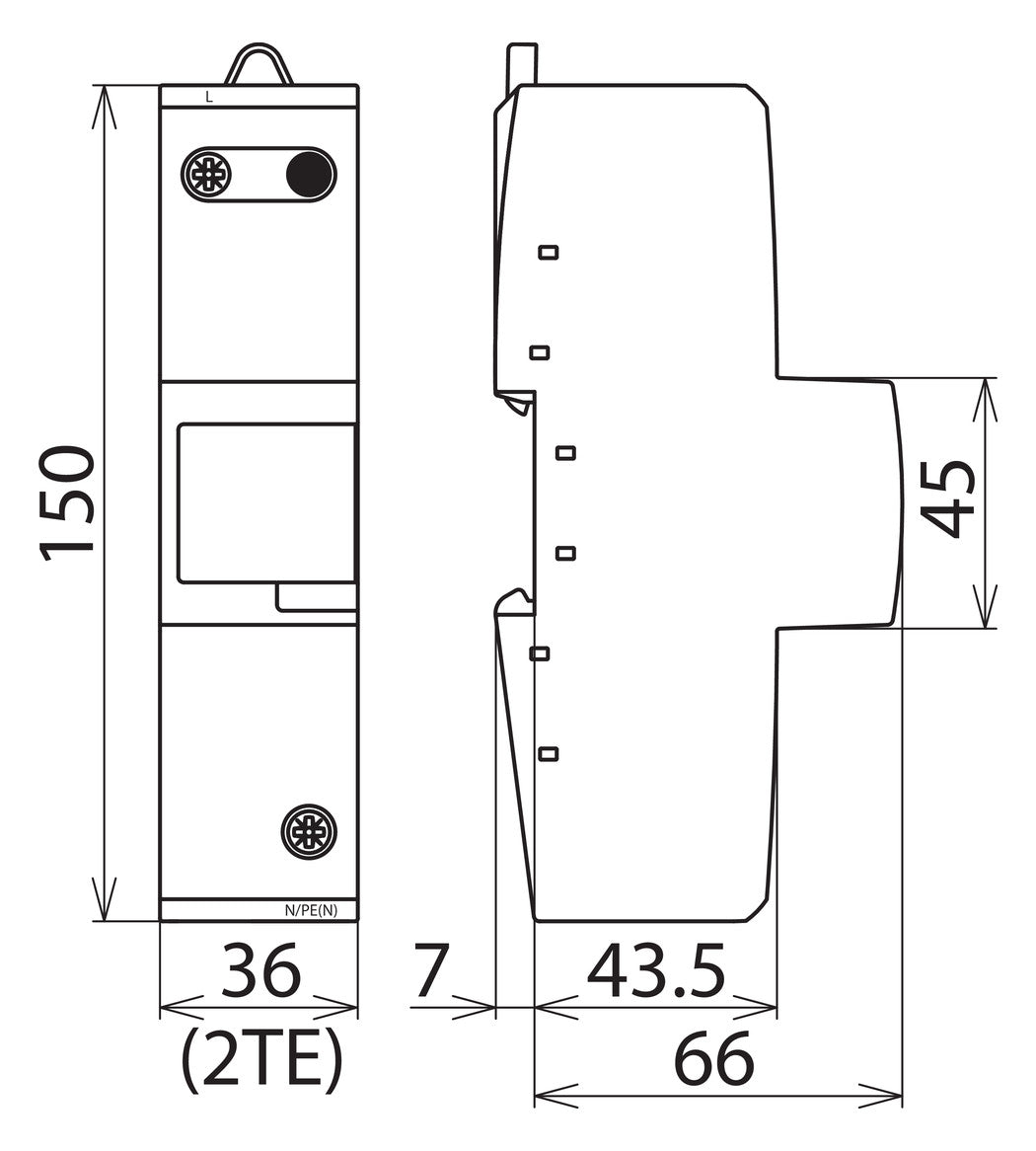 DEHN SE Kombi-Ableiter TS35 1p 230VAC DVCI 1 255 1,5kV 2TE TS35