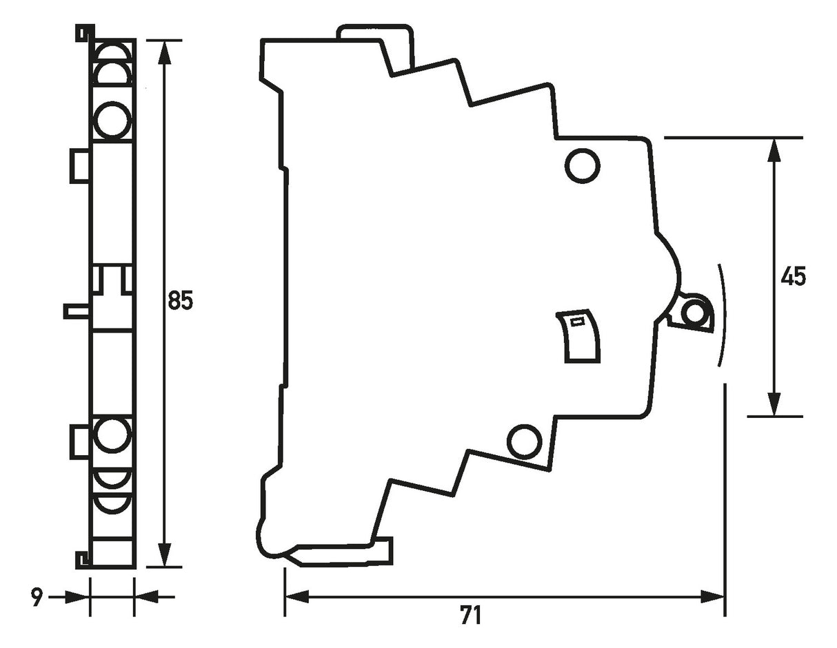 DOEPKE Hilfsschalter 2S 1Ö 10A 230V DHi 6 Leitungsschutzschalt 0,5TE