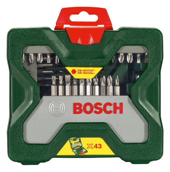 BOSCH-EW Werkzeugkoffer 43tlg Bohrer 2607019613 4xNuss 8xHolzbohr 8xHSS