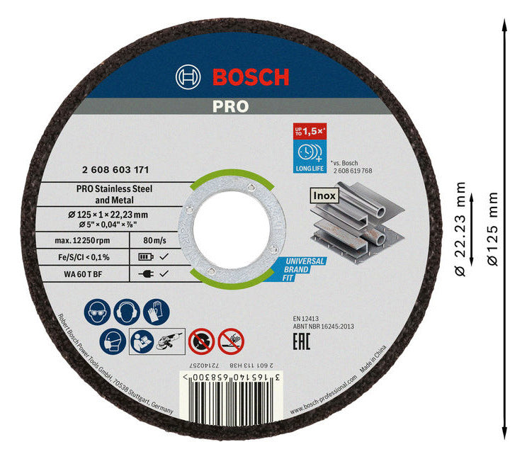 BOSCH-EW Trennscheibe 125x1mm 2608603255