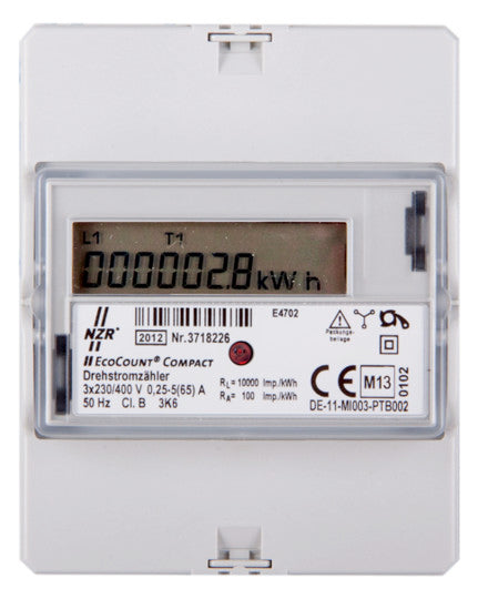 NZR Impulsgeberzähler digi 400V 50Hz AC EcoCount Compact M 5(65)A, ET,M-Bus REG