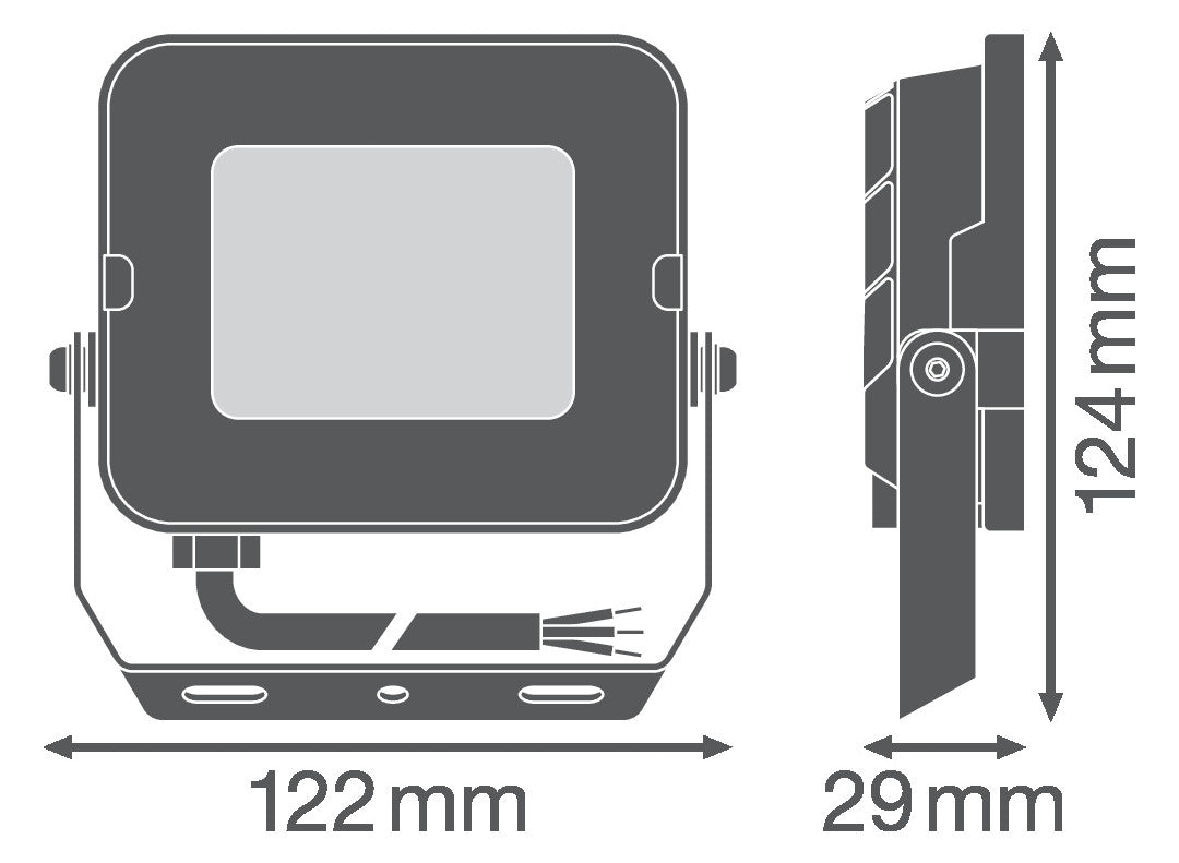 LEDVANCE LED-Anbaustrahler 20W Konv 1LED FL COMP V 20W 840 SYM 100 BK sw 4000K