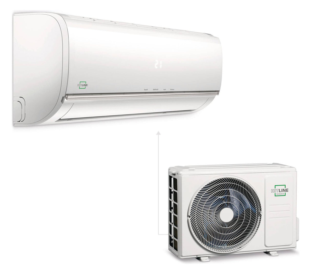 REMKO Single-Split-Klimaanlage 0,9-3,4kW SKW 261 DC ws 0,8-3,4kW/Heiz 7,5kg R32