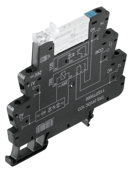 WEIDMÜLLER Schaltrelais 1W IP20 Schraub TRS 24VDC 1CO 6,4x90x88mm