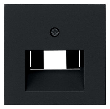 GIRA Zentralplatte UAE/IAE sw Schraubbef System 55 0270005 ohne Beschriftungsfeld