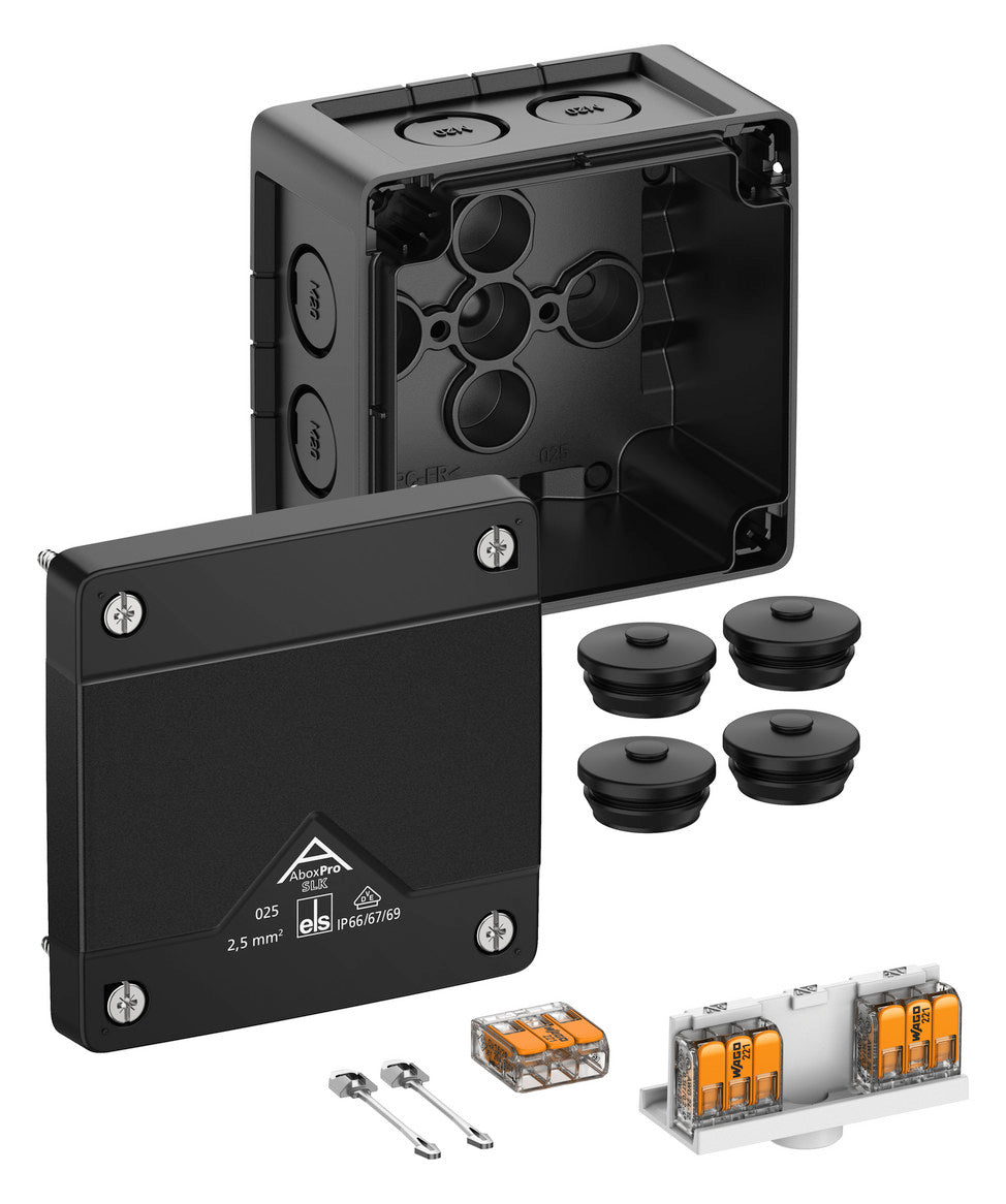 SPELSBERG Abzweigdose Steckkl 2,5qmm Kst Abox Pro SLK-2,5²/sw IP66/IP67/IP69 hfr