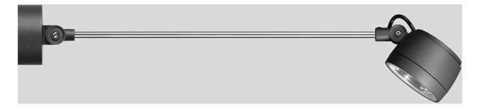 BEGA LED-Anbaustrahler 5,2W Konv 1LED ws 84490K3 graphit 3000K 489lm graphit mt