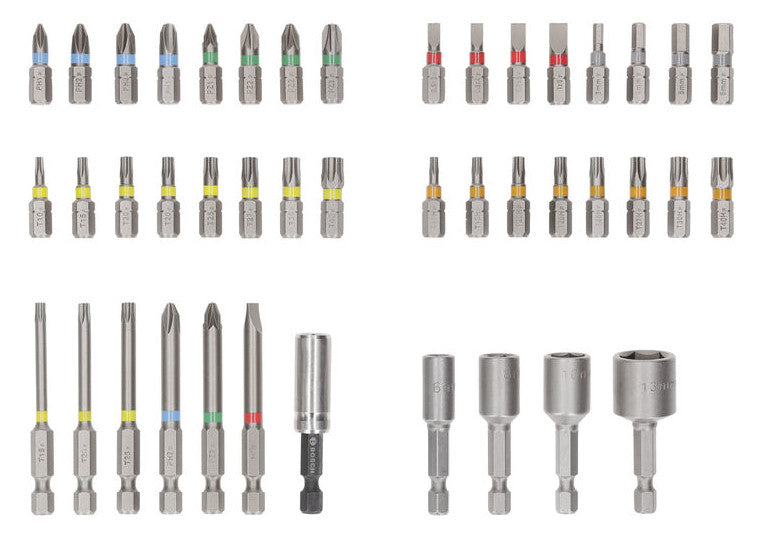 BOSCH-EW Bit-Set 43St Magnethalter 5xPH 43PC EXH SET W/ 5xPZ 19xTX 5xSchlitz