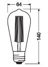 OSRAM LED-Lampe FM E27 5,8W 2200K go G Vintage 1906 Edison 40 Fil DIM 5.8W 470l