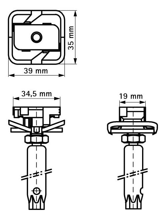 Walraven Kugelgelenksatz RapidStrut elektrolytisch verz. L: 80 / M8 | 66530805