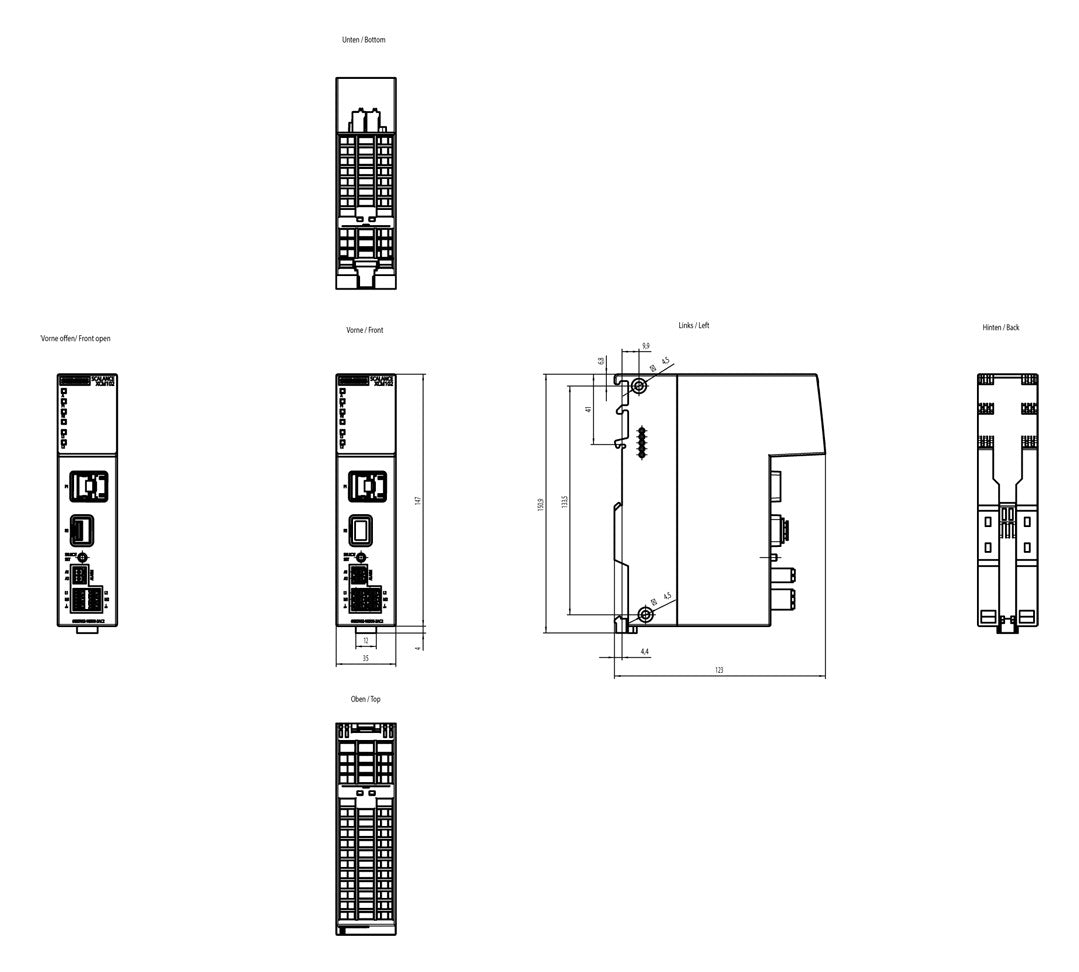 SIEMENS Media Konverter Einzelgerät FEth 6GK5102-1GS00-2AC2 1x100mbit/ST