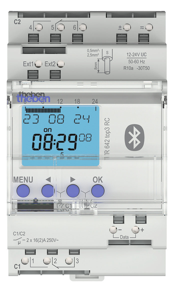 THEBEN Schaltuhr digi 12-24VUC 2kan 3TE TR 642 top3 BLE 12-24V RC 87660h REG