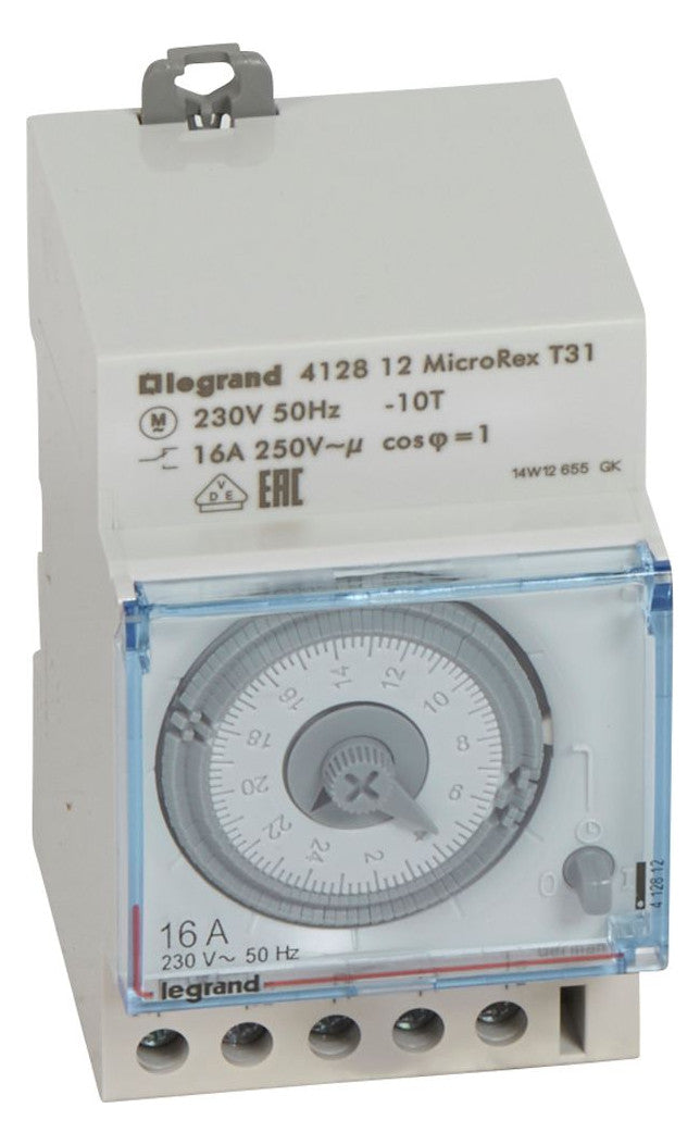LEGRAND Schaltuhr mech 230VAC REG 1kan Legrand 412812 Wechs 24h Prog 3TE