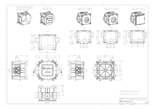 SPELSBERG Leuchteneinbaugehäuse f.HV IBTLED 1 f.NV f.Plattend 126mm 80mm