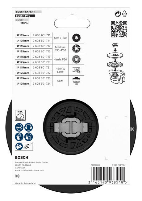 BOSCH-EW Schleifscheibe 125mm 2608601715