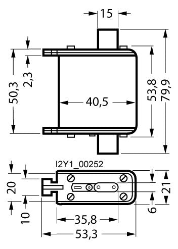 SIEMENS NH-Sicherungseinsatz 63A NH000 3NE1818-0 690VAC gS Kombik