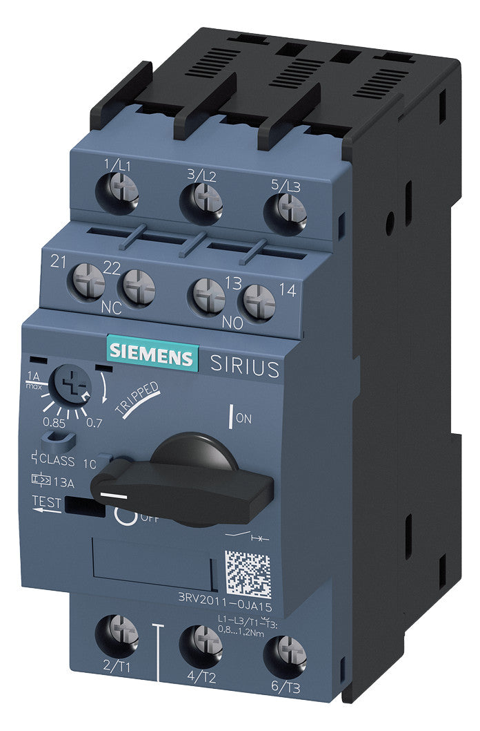 SIEMENS Motorschutzschalter 3p 0,7-1A 3RV2011-0JA15 1A/Iu 690V Einb IP20