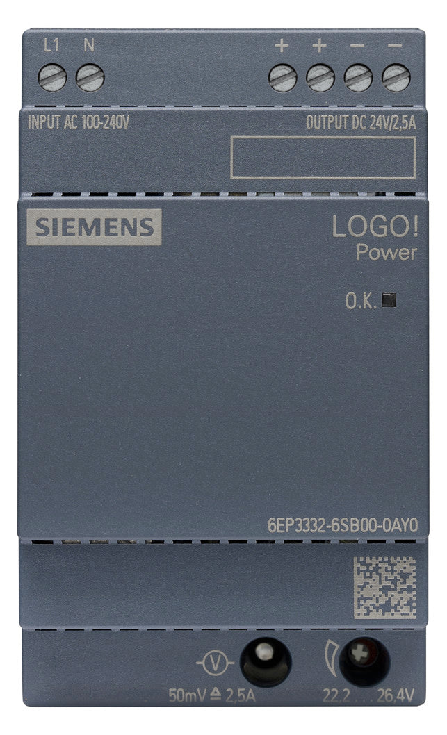 SIEMENS Gleichstromversorgung REG 24V LOGO! 6EP3332-6SB00-0AY0 60W 240VAC