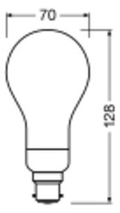 LEDVANCE LED-Lampe FM E27 18W 2700K ws D LED Classic A 150 Fil DIM P 18W 827 2452