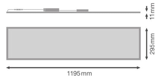 LEDVANCE LED-Panel 1195x295mm 33W 3000K PL CMFT 1200 P 33W 830 U19 PS 4320lm ws