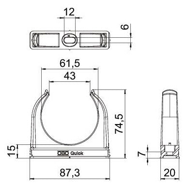 BETTERMANN Rohrschelle 43-61,5mm Kst gr Quick 2955 M63 anreihb Schraubl