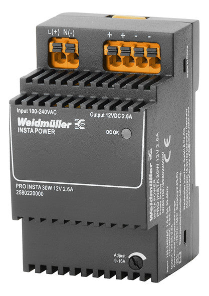 WEIDMÜLLER Gleichstromversorgung REG 30W PRO INSTA 30W 12V 2.6A 9-15V 85-264VAC