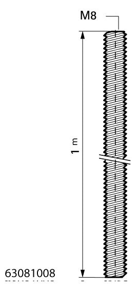 WALRAVEN Gewindestange DIN976-1 BUP 1 m Gew. M8