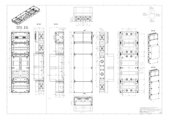 SPELSBERG Zählergehäuse Aufb IP54 Kst ZKi 120-f 250x820x137mm ET80mm