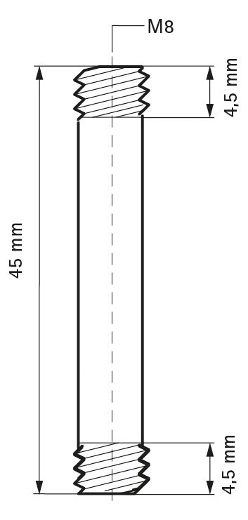 Walraven Abstandnippel ev M8 x 45 mm - MLAR/LAR/RbALei | 6413458
