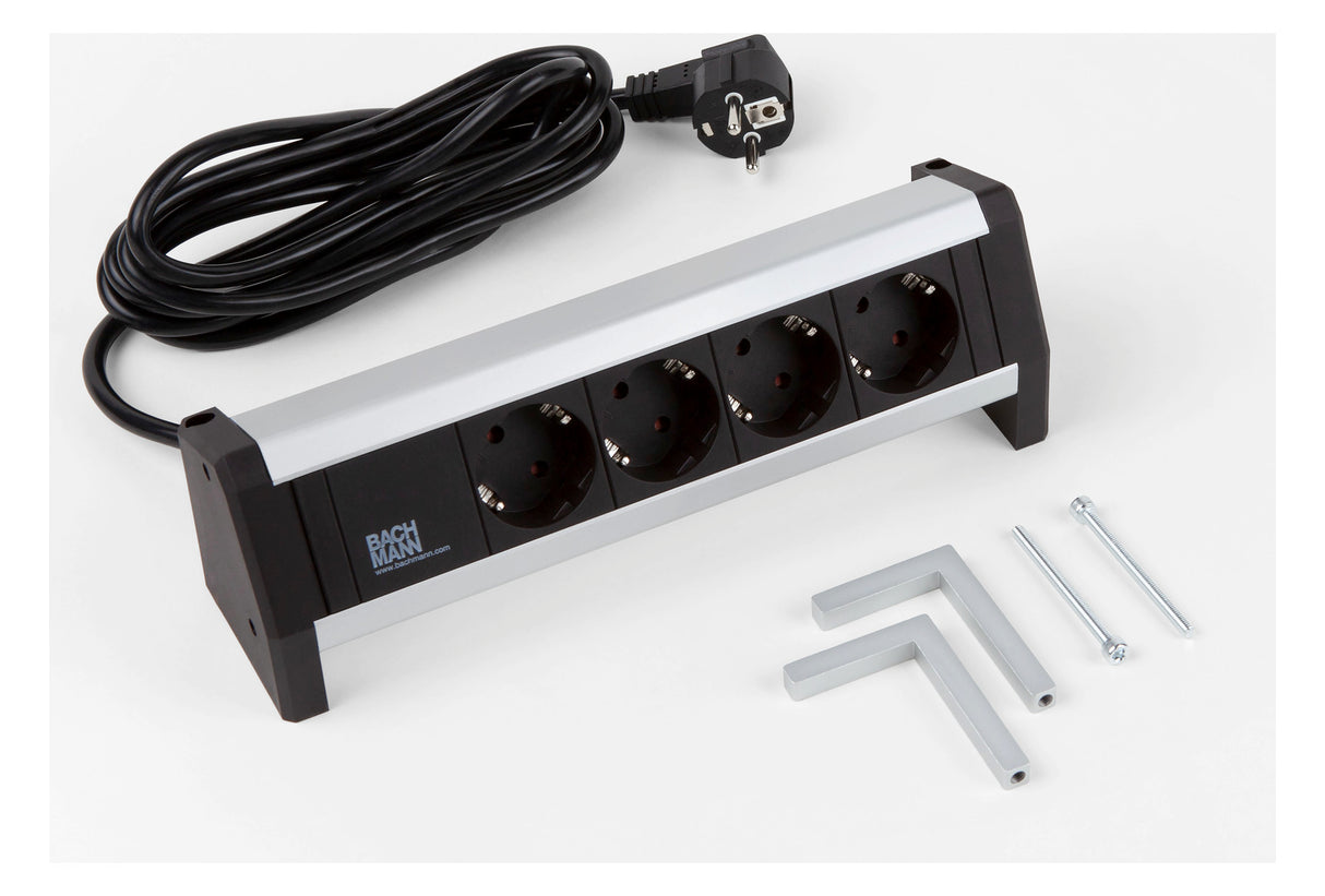 BACHMANN Steckdosenleiste 4f sw 35° IP20 DESK 339.1000