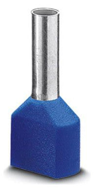 PHOENIX ZW-Aderendhülse 2,5qmm 18,5mm PP AI-TWIN 2X 2,5 -10 BU kurzschl.fest bl