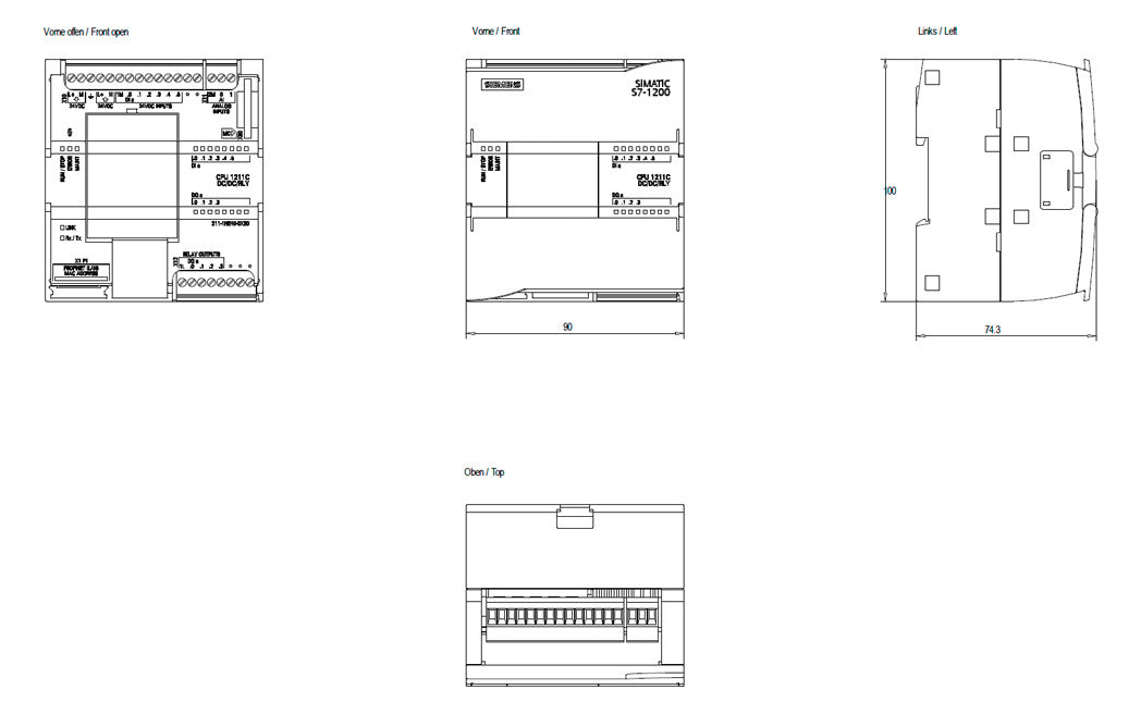 SIEMENS SPS-Steuerung kompakt 4RELAusg 6ES7211-1HE40-0XB0 20,4-28,8VDC