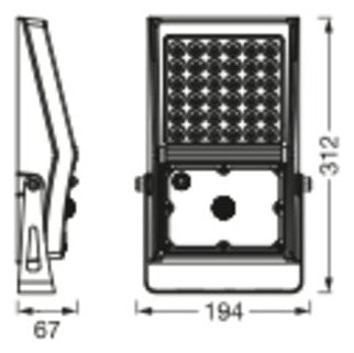 LEDVANCE LED-Anbaustrahler 10W Konv 1LED ENDURA Flood Solar 10 W 4000 K sw 4000K