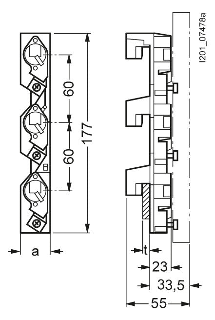 SIEMENS D0-Sicherungssockel 3p D02 REG 5SG6202 63A 400V Kst