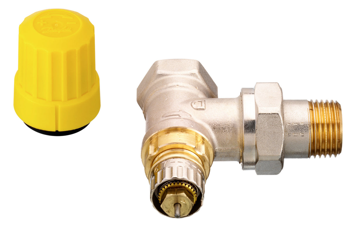 Ventilgehäuse RA-UN 15 R 1/2, Eck, matt vernickelt