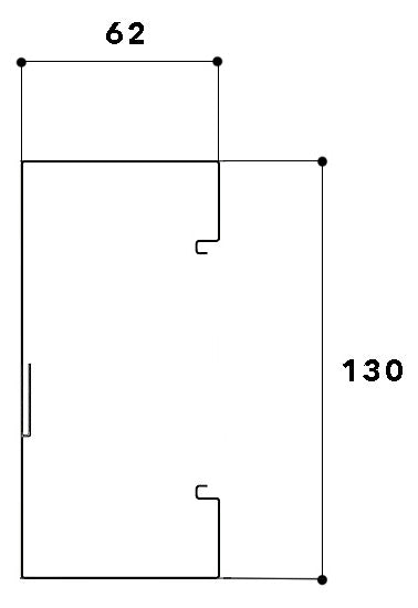 GGK Geräteeinbaukanal ST 130x60mm f/vz BRS 60x130/80-UT