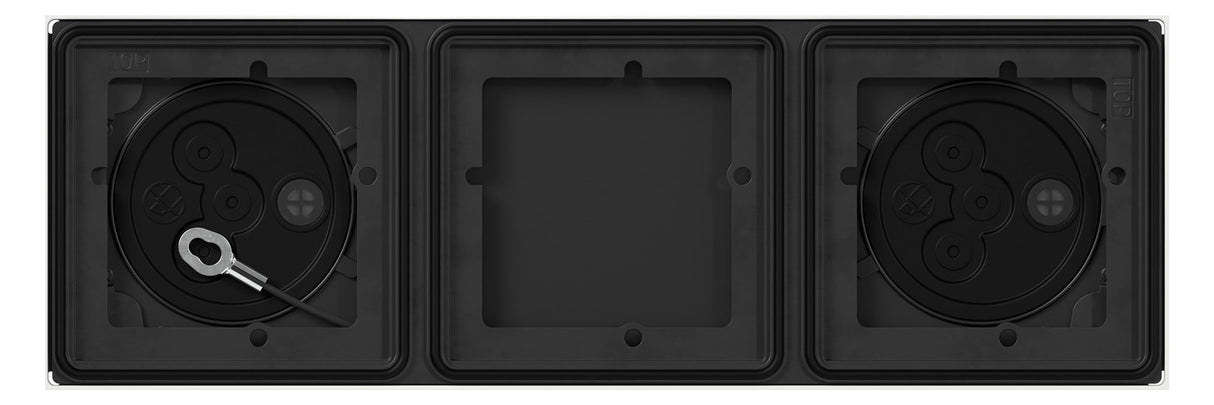GIRA Gehäuse 3f AP ws Kst System 106 5503902 106,5x319,5x25,35mm