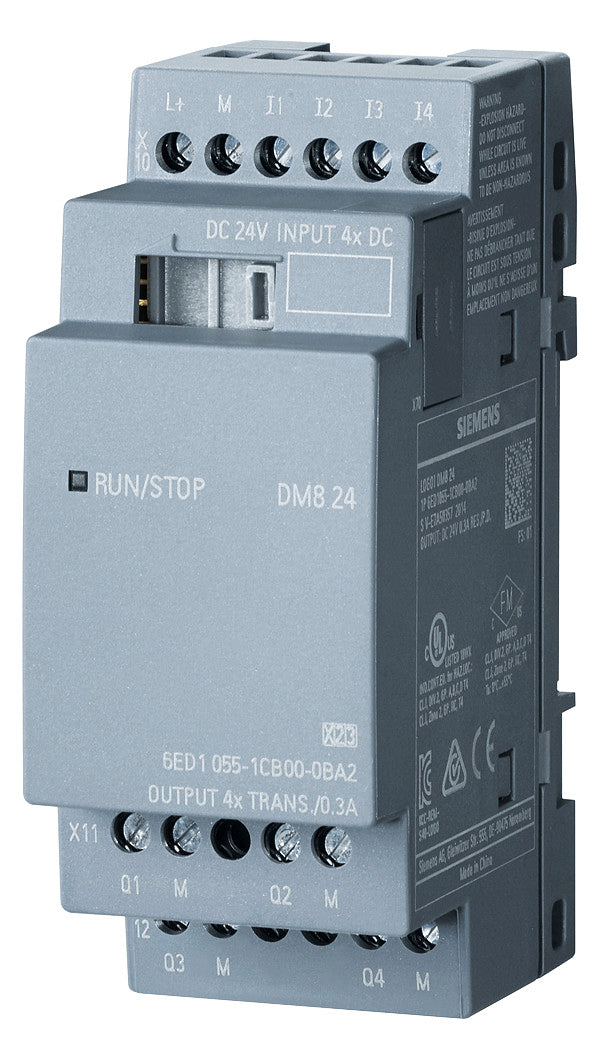 SIEMENS SPS-Digitales E/A-Modul 4Eing DC LOGO! 6ED1055-1CB00-0BA2 4Ausg 0,3A 24V