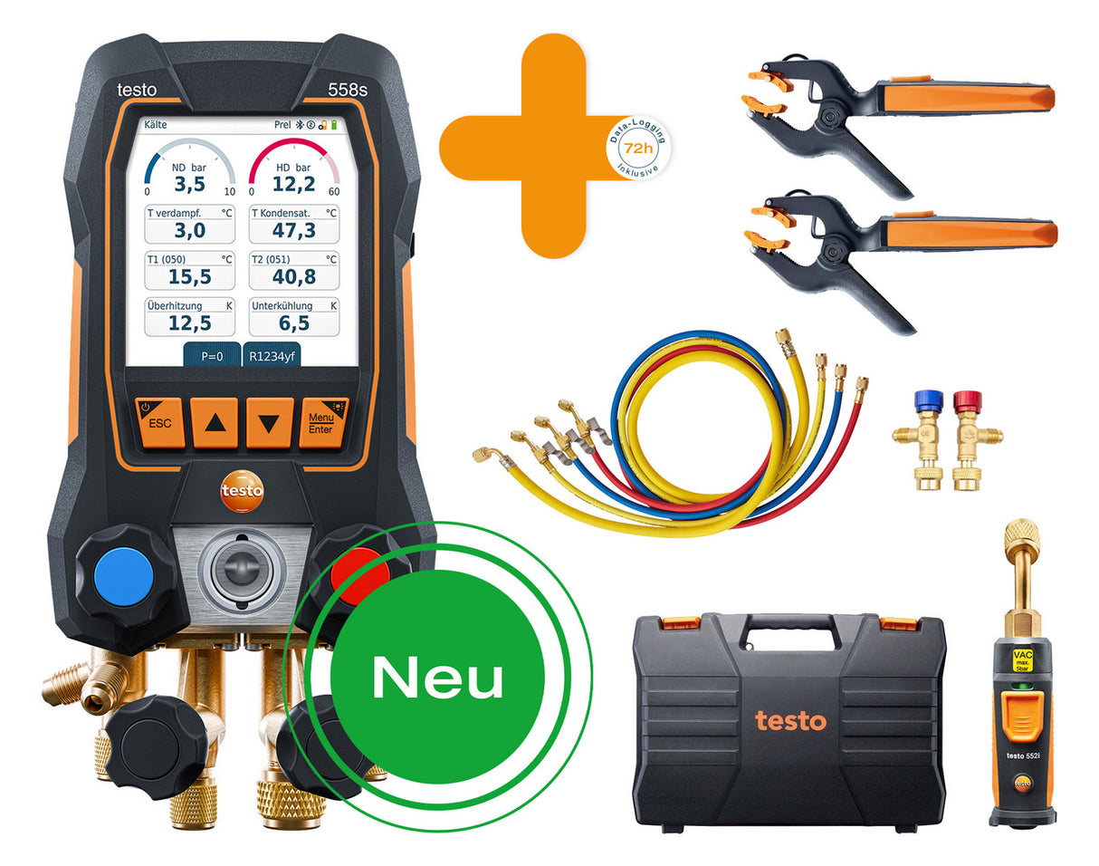TESTO Vakuum Set Smart testo 558s m.Data Logging 0564 3558