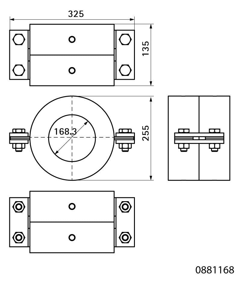 Walraven Kältefestpunktschelle BISOFIX CF PUR 168,3 mm | 0881168