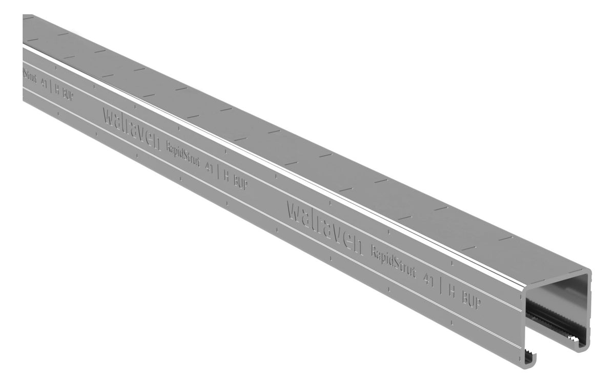 Walraven Montageschiene RapidStrut 6m C-Profil BUP 41x41 2,5mm ungelocht | 65018640