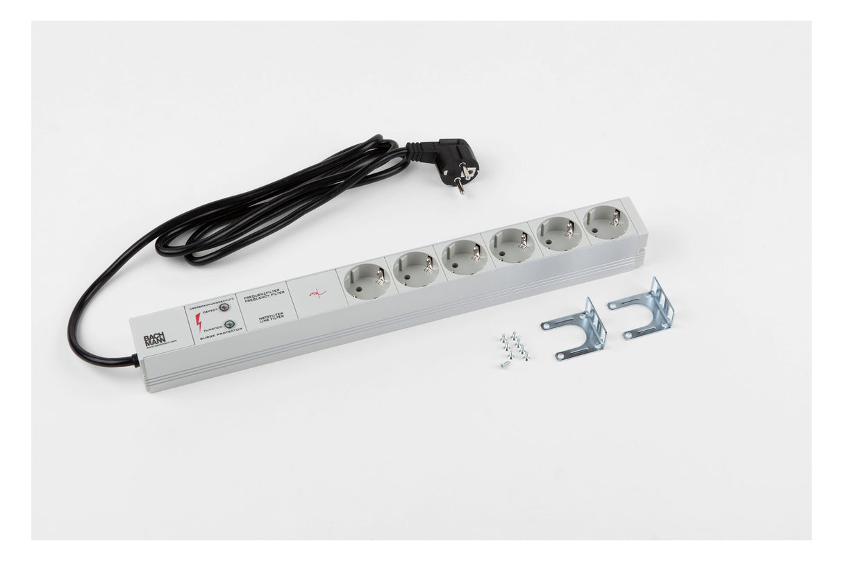 BACHMANN Steckdosenleiste 19 1HE 230V 333.402 Überspannungskategorie: 3 LED