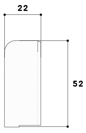 GGK Endstück SL-K 50mm li cws RAL9001 SL 20x50-ES links